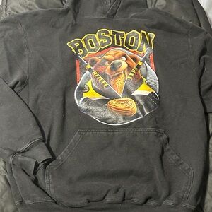 Boston Black Graphic Hoodie